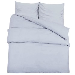 vidaXL Juego de funda nórdica algodón gris 155x220 cm