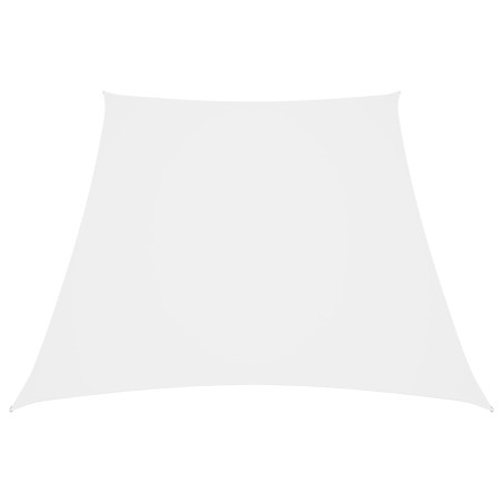 vidaXL Toldo de vela trapezoidal tela oxford blanco 3/4x3 m