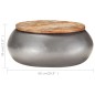 vidaXL Mesa de centro madera maciza reciclada gris 68x68x30 cm vidaXL Mesa de centro madera maciza reciclada gris 68x68x30 cm