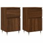 vidaXL Aparadores 2 uds madera de ingeniería marrón roble 40x35x70 cm vidaXL Aparadores 2 uds madera de ingeniería marrón roble 40x35x70 cm