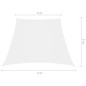 vidaXL Toldo de vela trapezoidal tela oxford blanco 3/4x3 m vidaXL Toldo de vela trapezoidal tela oxford blanco 3/4x3 m