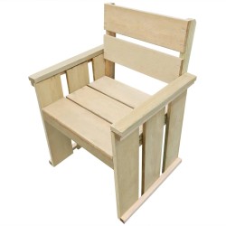 vidaXL Silla de jardín de madera de pino impregnada 