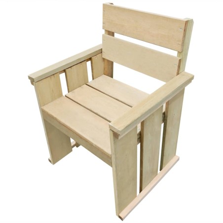vidaXL Silla de jardín de madera de pino impregnada 