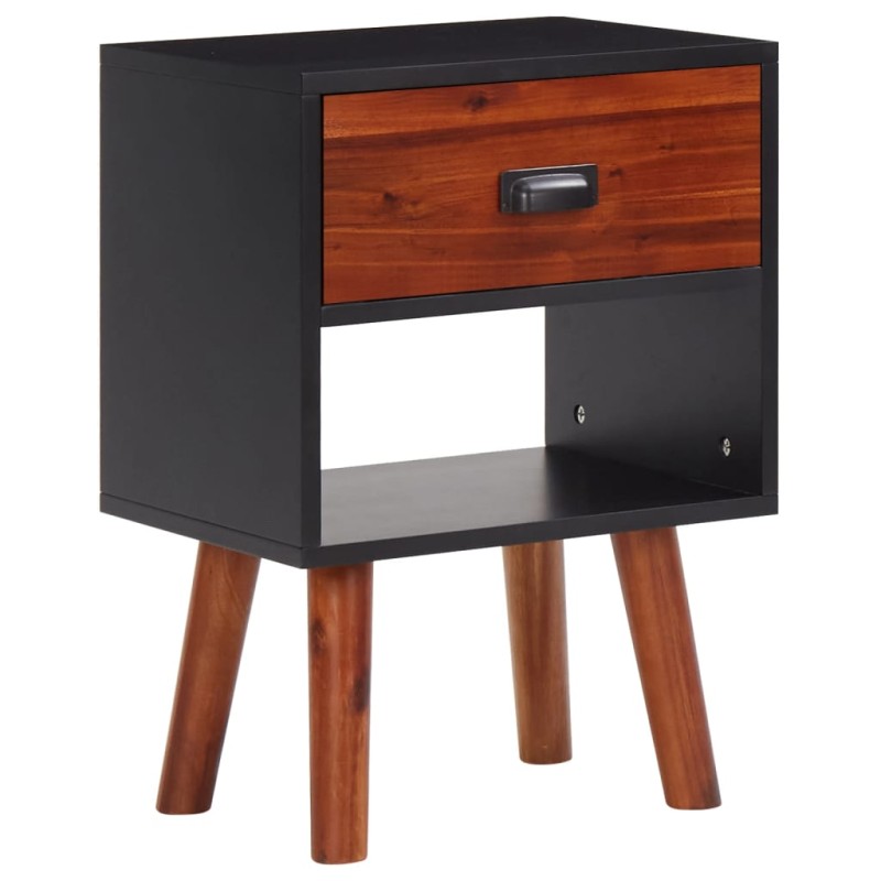 vidaXL Mesita de noche de madera de acacia maciza 40x30x57 cm vidaXL Mesita de noche de madera de acacia maciza 40x30x57 cm