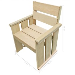 vidaXL Silla de jardín de madera de pino impregnada 