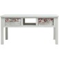 vidaXL Mesa de centro de madera blanco 99,5x60x48 cm