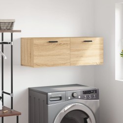 vidaXL Armario de pared madera ingeniería roble Sonoma 100x36,5x35 cm