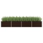 vidaXL Arriate de acero galvanizado marrón 320x80x45 cm vidaXL Arriate de acero galvanizado marrón 320x80x45 cm