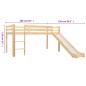 vidaXL Cama alta para niños tobogán y escalera madera pino 97x208 cm vidaXL Cama alta para niños tobogán y escalera madera pino 97x208 cm