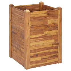 vidaXL Arriate de madera maciza de acacia 60x60x84 cm