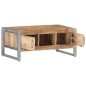 vidaXL Mesa de centro de madera de mango rugosa 95x50x40 cm vidaXL Mesa de centro de madera de mango rugosa 95x50x40 cm