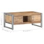 vidaXL Mesa de centro de madera de mango rugosa 95x50x40 cm vidaXL Mesa de centro de madera de mango rugosa 95x50x40 cm