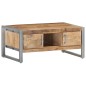 vidaXL Mesa de centro de madera de mango rugosa 95x50x40 cm vidaXL Mesa de centro de madera de mango rugosa 95x50x40 cm