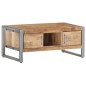 vidaXL Mesa de centro de madera de mango rugosa 95x50x40 cm vidaXL Mesa de centro de madera de mango rugosa 95x50x40 cm