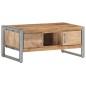 vidaXL Mesa de centro de madera de mango rugosa 95x50x40 cm vidaXL Mesa de centro de madera de mango rugosa 95x50x40 cm