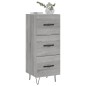 vidaXL Aparador madera de ingeniería gris Sonoma 34,5x34x90 cm vidaXL Aparador madera de ingeniería gris Sonoma 34,5x34x90 cm