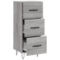 vidaXL Aparador madera de ingeniería gris Sonoma 34,5x34x90 cm vidaXL Aparador madera de ingeniería gris Sonoma 34,5x34x90 cm