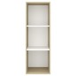 vidaXL Mueble TV pared madera contrachapada blanco roble 37x37x107 cm vidaXL Mueble TV pared madera contrachapada blanco roble 37x37x107 cm