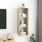 vidaXL Mueble TV pared madera contrachapada blanco roble 37x37x107 cm vidaXL Mueble TV pared madera contrachapada blanco roble 37x37x107 cm