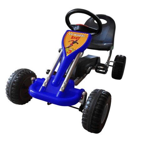 vidaXL Kart correpasillos con pedales azul