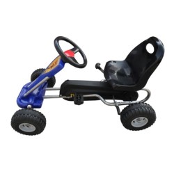 vidaXL Kart correpasillos con pedales azul