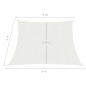 vidaXL Toldo de vela HDPE blanco 160 g/m² 4/5x4 m vidaXL Toldo de vela HDPE blanco 160 g/m² 4/5x4 m