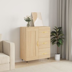 vidaXL Aparador de madera de ingeniería roble Sonoma 69,5x34x90 cm