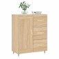 vidaXL Aparador de madera de ingeniería roble Sonoma 69,5x34x90 cm vidaXL Aparador de madera de ingeniería roble Sonoma 69,5x34x90 cm