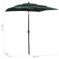 vidaXL Sombrilla de 3 niveles con poste de aluminio verde 2x2 m vidaXL Sombrilla de 3 niveles con poste de aluminio verde 2x2 m