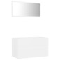 vidaXL Conjunto de muebles de baño 2 piezas contrachapada blanco