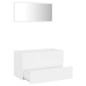 vidaXL Conjunto de muebles de baño 2 piezas contrachapada blanco