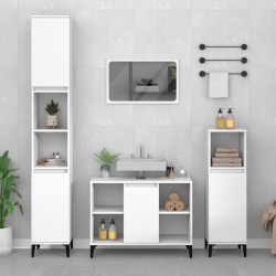 vidaXL Armario para lavabo madera contrachapada blanco 80x33x60 cm
