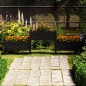 vidaXL Jardinera madera maciza de pino negro 245,5x44x75 cm