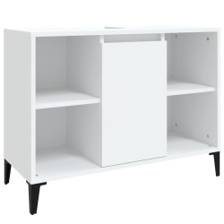 vidaXL Armario para lavabo madera contrachapada blanco 80x33x60 cm