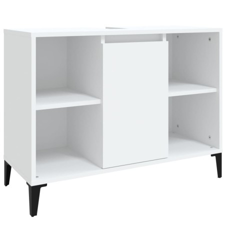 vidaXL Armario para lavabo madera contrachapada blanco 80x33x60 cm