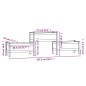 vidaXL Jardinera madera maciza de pino negro 245,5x44x75 cm