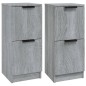 vidaXL Aparadores 2 uds madera contrachapada gris Sonoma 30x30x70 cm vidaXL Aparadores 2 uds madera contrachapada gris Sonoma 30x30x70 cm