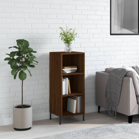 vidaXL Aparador de madera de ingeniería marrón roble 34,5x32,5x90 cm