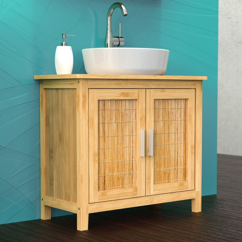 EISL Mueble de lavabo de bambú 67x28x60 cm EISL Mueble de lavabo de bambú 67x28x60 cm