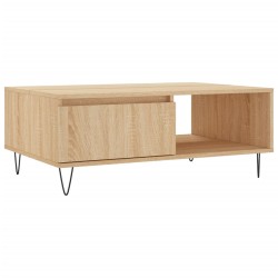 vidaXL Mesa de centro madera de ingeniería roble Sonoma 90x60x35 cm