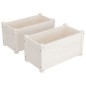 vidaXL Jardineras 2 uds madera maciza de pino blanco 60x31x31 cm vidaXL Jardineras 2 uds madera maciza de pino blanco 60x31x31 cm