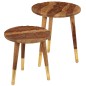 vidaXL Mesas de centro 2 piezas madera maciza de sheesham
