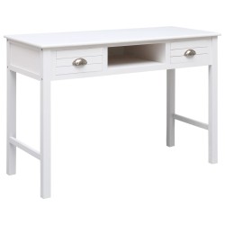 vidaXL Escritorio de madera blanco 110x45x76 cm