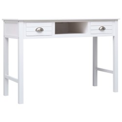 vidaXL Escritorio de madera blanco 110x45x76 cm