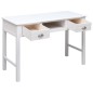 vidaXL Escritorio de madera blanco 110x45x76 cm vidaXL Escritorio de madera blanco 110x45x76 cm
