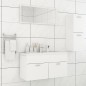 vidaXL Juego de muebles de baño madera de ingeniería blanco vidaXL Juego de muebles de baño madera de ingeniería blanco