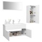 vidaXL Juego de muebles de baño madera de ingeniería blanco vidaXL Juego de muebles de baño madera de ingeniería blanco