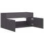 vidaXL Armario para lavabo contrachapada gris brillo 100x38,5x46 cm vidaXL Armario para lavabo contrachapada gris brillo 100x38,5x46 cm