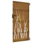 vidaXL Puerta de jardín acero corten diseño hierba 85x200 cm vidaXL Puerta de jardín acero corten diseño hierba 85x200 cm