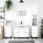 vidaXL Mueble de baño madera de ingeniería blanco brillo 80x33x60 cm vidaXL Mueble de baño madera de ingeniería blanco brillo 80x33x60 cm